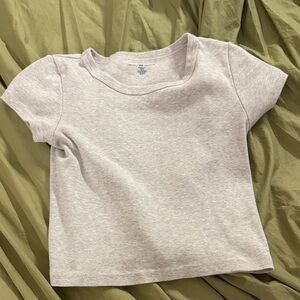 Brandy Melville Grey Short Sleeve Tee